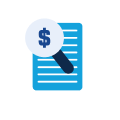 Financial support assistance icon